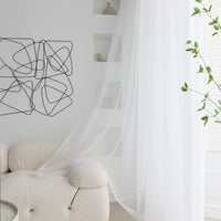 Elegant White Sheer Curtains for Living & Wedding Rooms