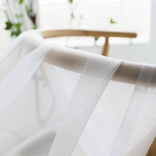 Elegant White Sheer Curtains for Living & Wedding Rooms
